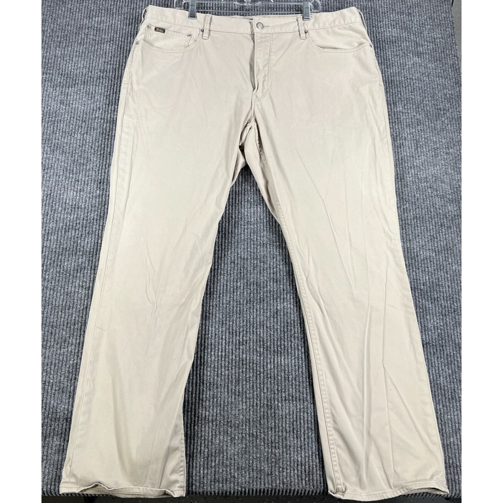 Polo Ralph Lauren Prospect Straight Pants Mens 40x32 Beige 5 Pocket‎ Casual Golf